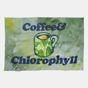 Coffee & Chlorophyll Plantenliefhebber Koffieliefh Theedoek
