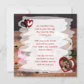 Coffee, Chocolates, Red Rose Valentine's Day Feestdagenkaart (Achterkant)