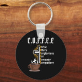 Coffee Christ Offers Forgiveness For Everyone Ever Sleutelhanger (Voorkant)