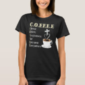 Coffee Christ Offers Forgiveness For Everyone Ever T-shirt (Voorkant)