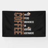 Coffee Christ Offers Forgiveness For Everyone Spandoek (Horizontaal)
