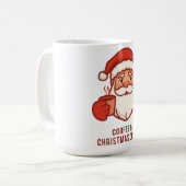 Coffee & Christmas Cheer Santa Mug Koffiemok (Voorkant links)