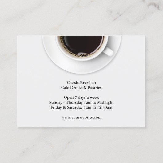 Coffee Chubby Visitekaartje (Achterkant)