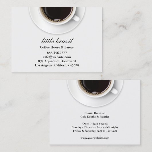Coffee Chubby Visitekaartje (Voorkant / Achterkant)