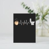 Coffee Cigarette Toilet Funny Smoker Briefkaart (Staand voorkant)
