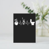 Coffee Cigarette Toilet Humor Briefkaart (Staand voorkant)