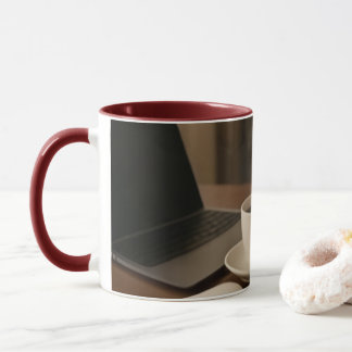 "Coffee & Clicks Mug – Steam, Shopping, and Lap Mok