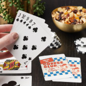 Coffee Club aangepaste tekst Retro Diner Pokerkaarten (Insitu)