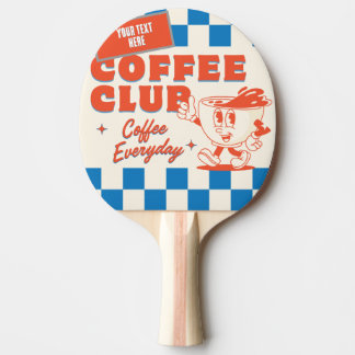 Coffee Club aangepaste tekst Retro Diner Tafeltennisbatje