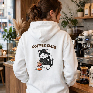 Coffee Club Kat Trui Cute Barista Kat Pullover