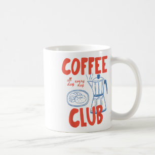 Coffee Club Retro Coffee Graphic voor koffieliefhe Koffiemok