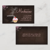 Coffee Club Visitekaartje met muffin roze (Voorkant / Achterkant)