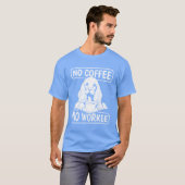 Coffee Cocker Spaniel Dog No Coffee No Workee retr T-shirt (Voorkant volledig)