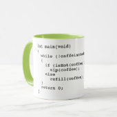 Coffee code mok voor softwareontwikkelaars (Voorkant links)