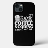 Coffee Coding Quote Programmer Software Developer Case-Mate iPhone Case (Achterkant)