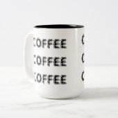COFFEE COFEE COFFEE Mok - Gepersonaliseerd (Voorkant links)