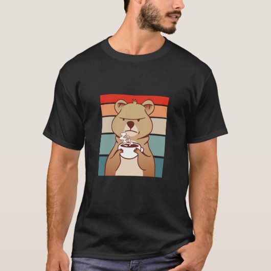 Coffee Coffee Angry Bear T-shirt (Voorkant)