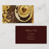 Coffee Coffee Chic Java cappuccino Visitekaartje (Voorkant / Achterkant)