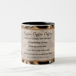 Coffee Coffee Coffee 11 oz mok, zwart Tweekleurige Koffiemok