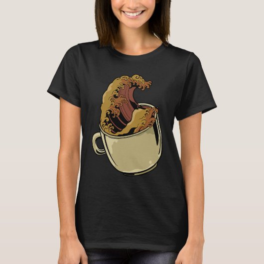 Coffee coffee drinker artwork motif t-shirt (Voorkant)
