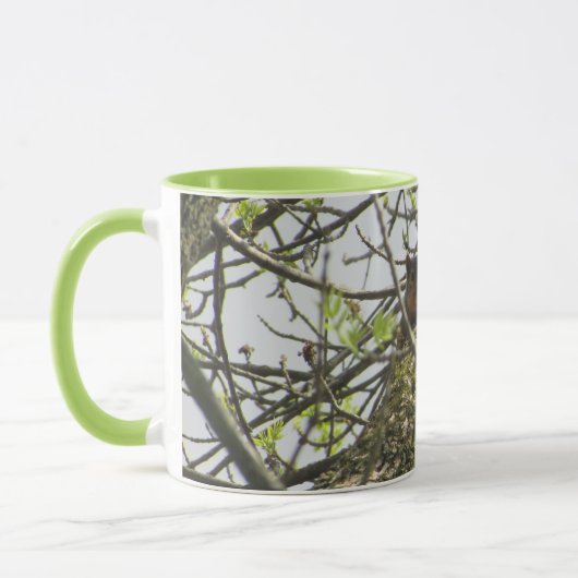 Coffee Coffee Mok Cute met Lime Green Handle (Links)