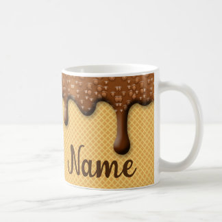 Coffee Coffee-Mok met druppelchocolade-ijs, beker Koffiemok