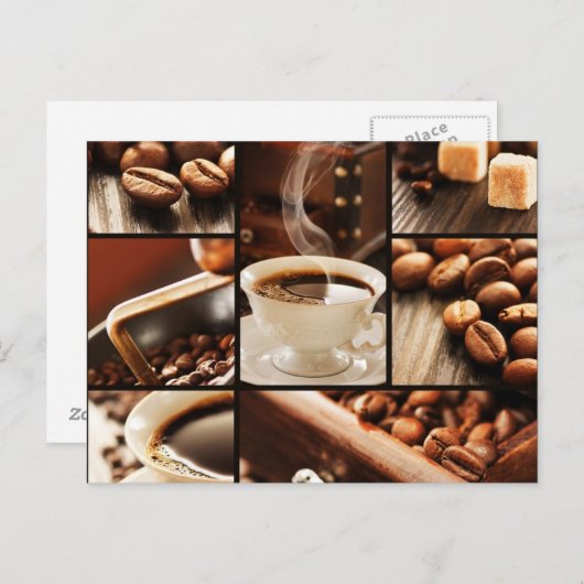 Coffee Collage Briefkaart (Voorkant / Achterkant)