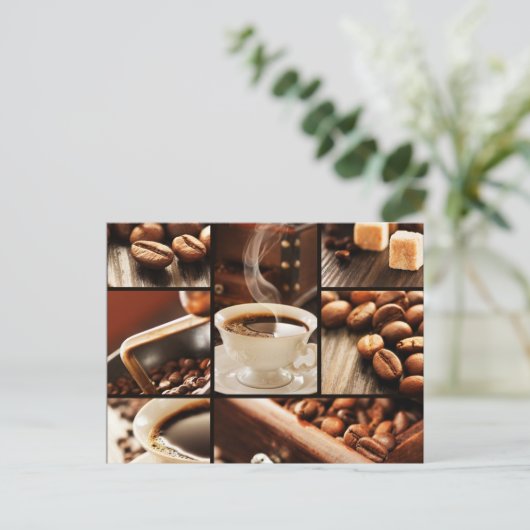 Coffee Collage Briefkaart (Staand voorkant)