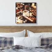 Coffee Collage Canvas Afdruk (Insitu (Slaapkamer))