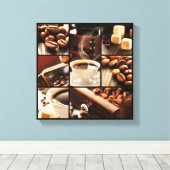 Coffee Collage Canvas Afdruk (Insitu (Houten vloer))