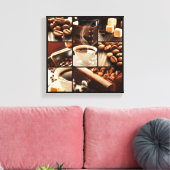 Coffee Collage Canvas Afdruk (Insitu (Woonkamer))