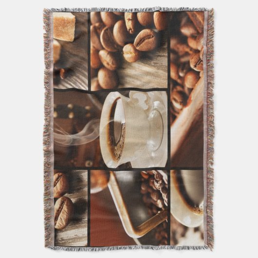 Coffee Collage Deken (Voorkant Verticaal)