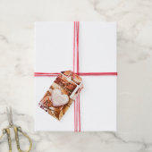 Coffee Collage Heart Love Gift Label Cadeaulabel (Met Touw)