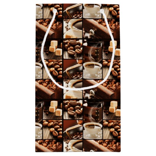 Coffee Collage Klein Cadeauzakje (Achterkant)