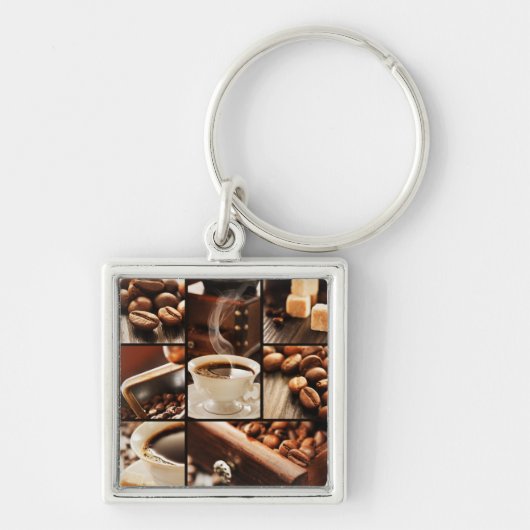 Coffee Collage Sleutelhanger (Voorkant)