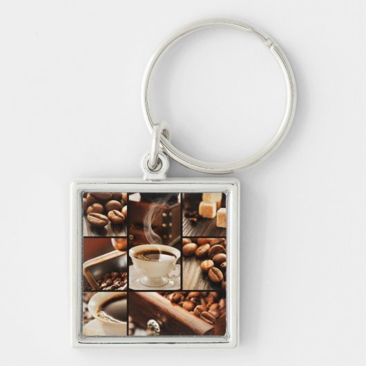 Coffee Collage Sleutelhanger (Voorkant)