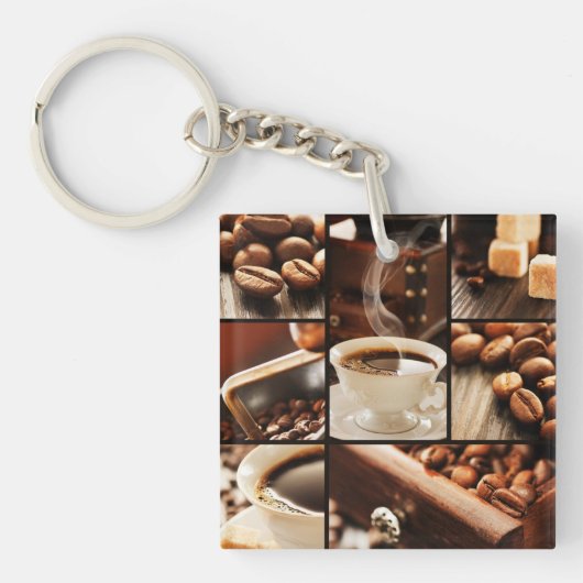 Coffee Collage Sleutelhanger (voorkant)