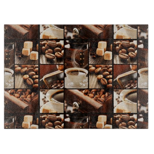 Coffee Collage Snijplank (Voorkant)