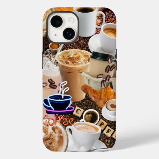 Coffee Collage telefoonhoesje Case-Mate iPhone Case (Achterkant)