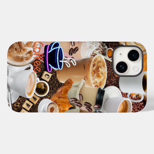 Coffee Collage telefoonhoesje Case-Mate iPhone Case (Achterkant (horizontaal))