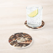 Coffee Collage Zandsteen Onderzetter (Zijkant)