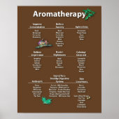 Coffee Colored Aromatherapie Chart Poster (Voorkant)