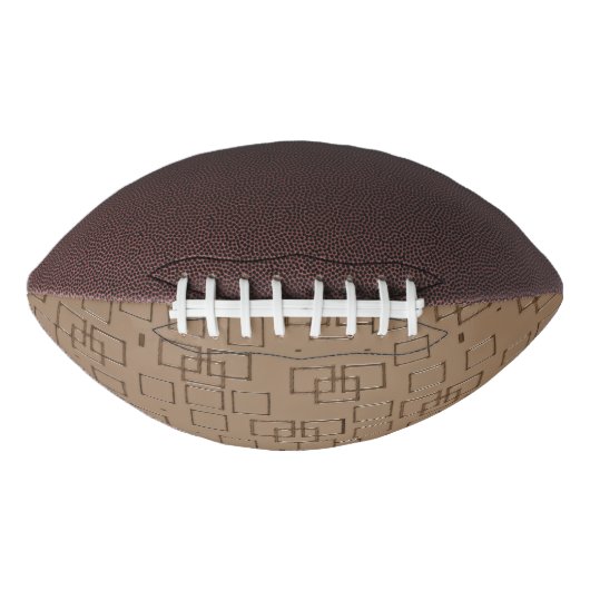 Coffee Coloured Squares Pattern American Football (Voorkant)