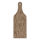 Coffee Coloured Squares Pattern Snijplank (Voorkant)