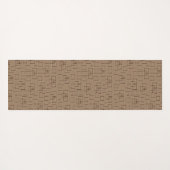 Coffee Coloured Squares Pattern Yogamat (Achterkant (horizontaal))