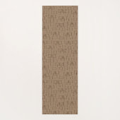 Coffee Coloured Squares Pattern Yogamat (Achterkant)