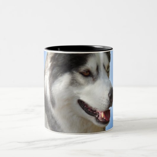 Coffee Cool Siberian Husky Cup Cool Mok (Center)