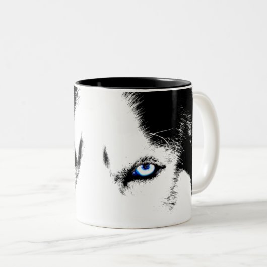 Coffee Cool Siberian Husky Cup Cool Mok (Voorkant rechts)