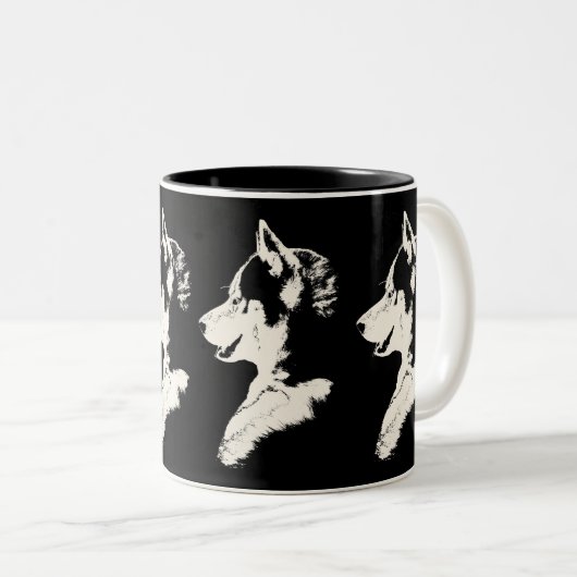 Coffee Cool Siberian Husky Cup Cool Mok (Voorkant rechts)