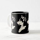 Coffee Cool Siberian Husky Cup Cool Mok (Voorkant links)
